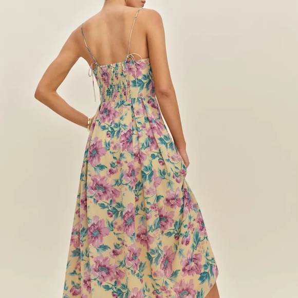 Reformation Jaelyn Dress Yellow - Size 12 - Picture 4 of 6